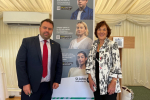 Chris Loder MP and Carole Lawrence-Parr, chief president of St John Ambulance during an event in Westminster in 2021, where Mr Loder thanked St John Ambulance for the work they did in West Dorset supporting services throughout the Coronavirus Pandemic.
